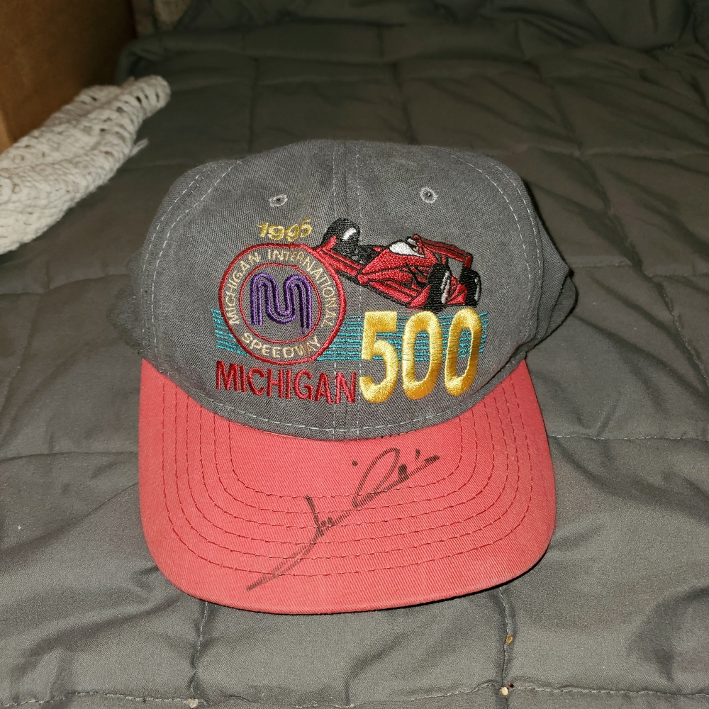 Michigan 500 Gray and Red Cap